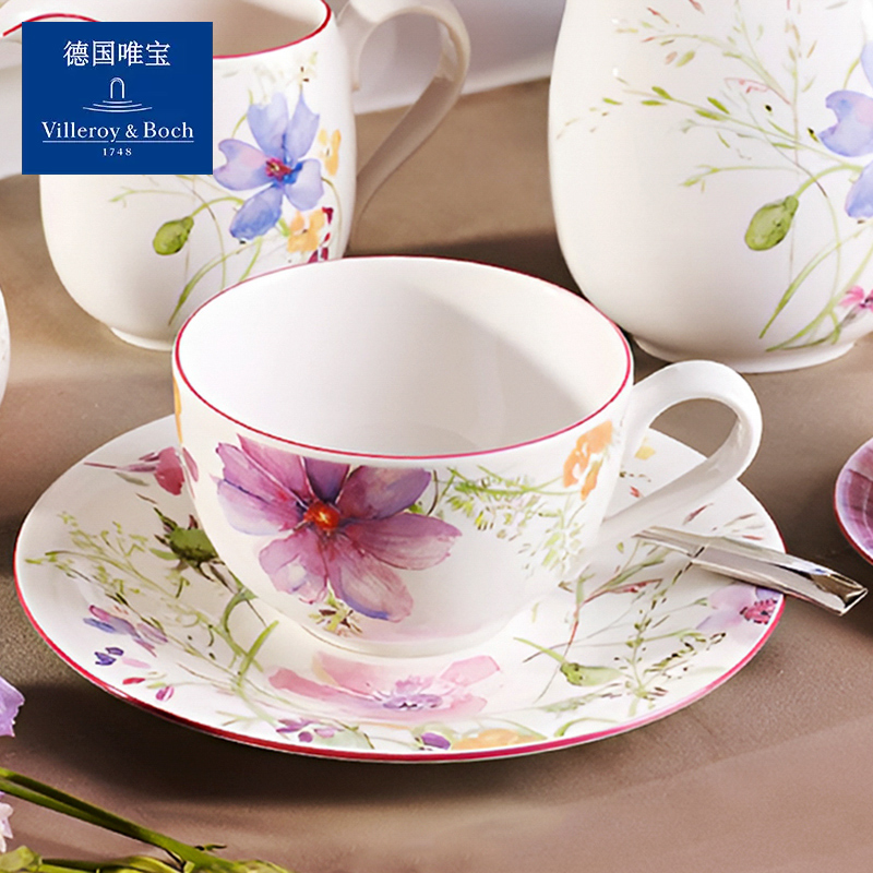 villeroyboch德国唯宝进口茶具套装咖啡杯碟陶瓷家用粉色紫色迷情 - 图2