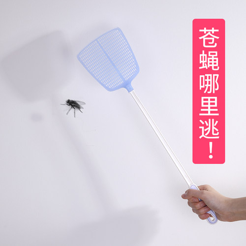 茶花苍蝇拍长柄款家用大号拍不烂熟胶蚊子拍塑料老式蚊蝇拍蟑螂拍 - 图3