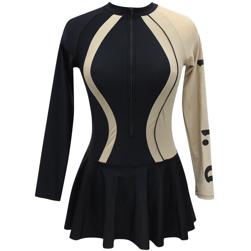 游泳衣2025新款爆款微胖女孩遮肉长袖大码保守连体泡温泉胖mm泳装,淘宝优惠券,粉丝福利购,淘宝优惠卷