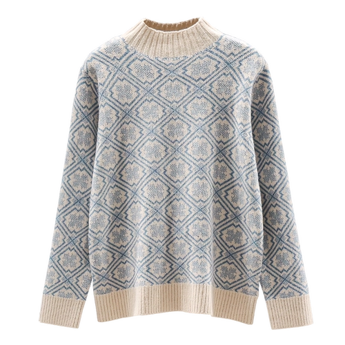 Осенний трикотажный лонгслив, нарукавники, свитер, в корейском стиле, высокий воротник