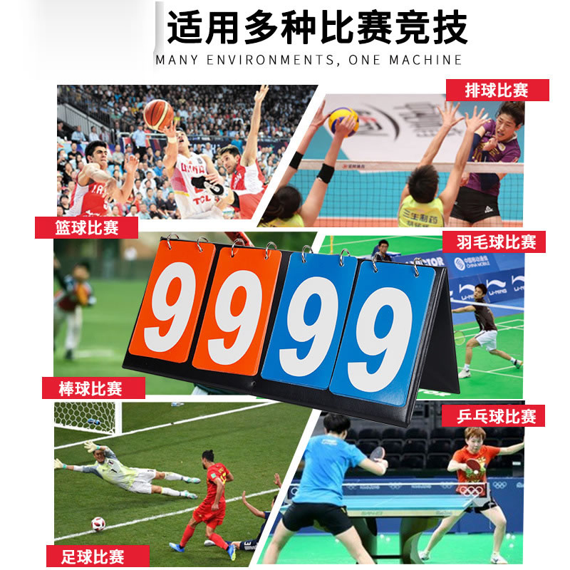 记分牌翻页台球计分牌可翻篮球积分牌数字计数牌乒乓球比赛比分牌 - 图3