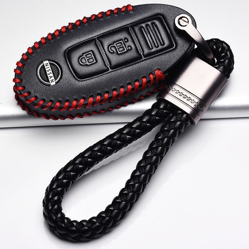 2023尼桑逍客真皮钥匙套2022款东风日产逍客遥控包15-21款男女扣 - 图0