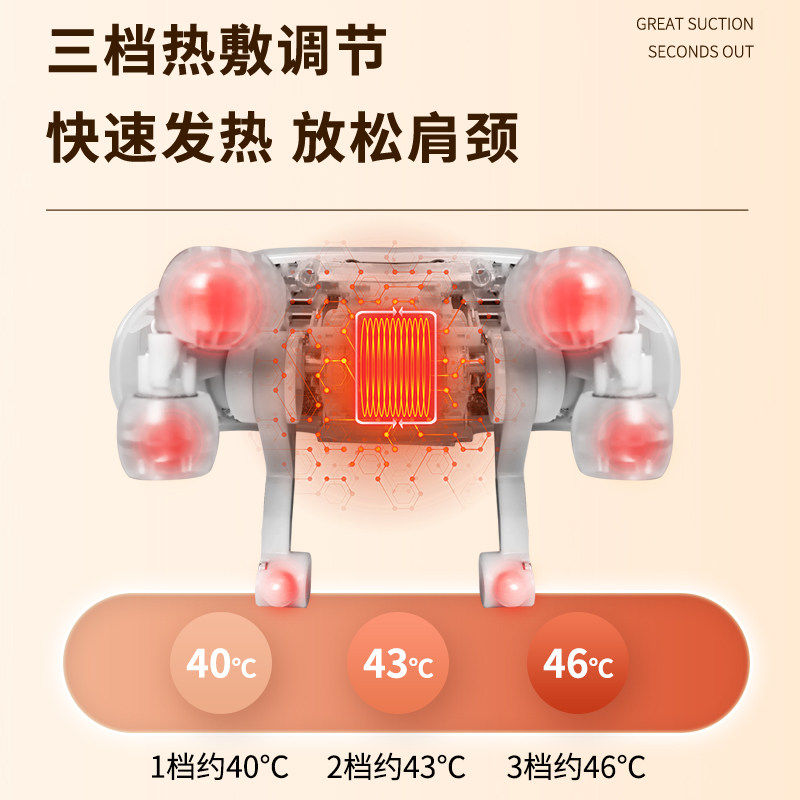 怡康肩颈按摩器全自动揉捏颈肩按摩仪脖子斜方肌肩膀电加热按摩机,淘宝优惠券,粉丝福利购,淘宝优惠卷