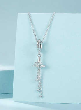 原创纯洁百合花diy吊坠配件 优雅魅力s925纯银花朵手链串珠