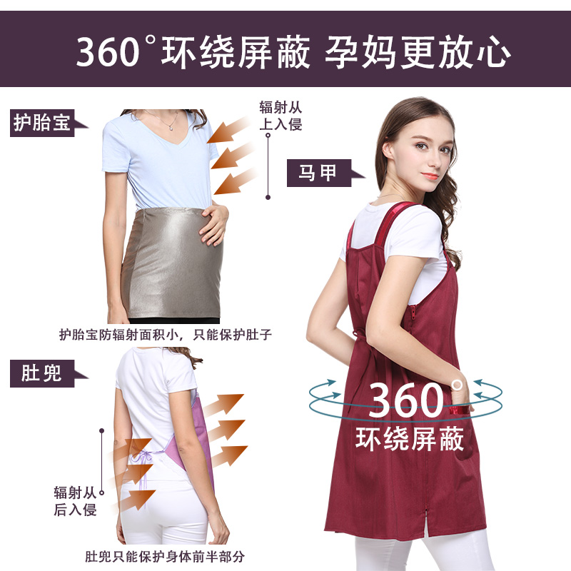 优韵康旗舰店防辐射服孕妇装正品春秋衣服孕妇防辐射衣服上班族女肚兜围裙四季3
