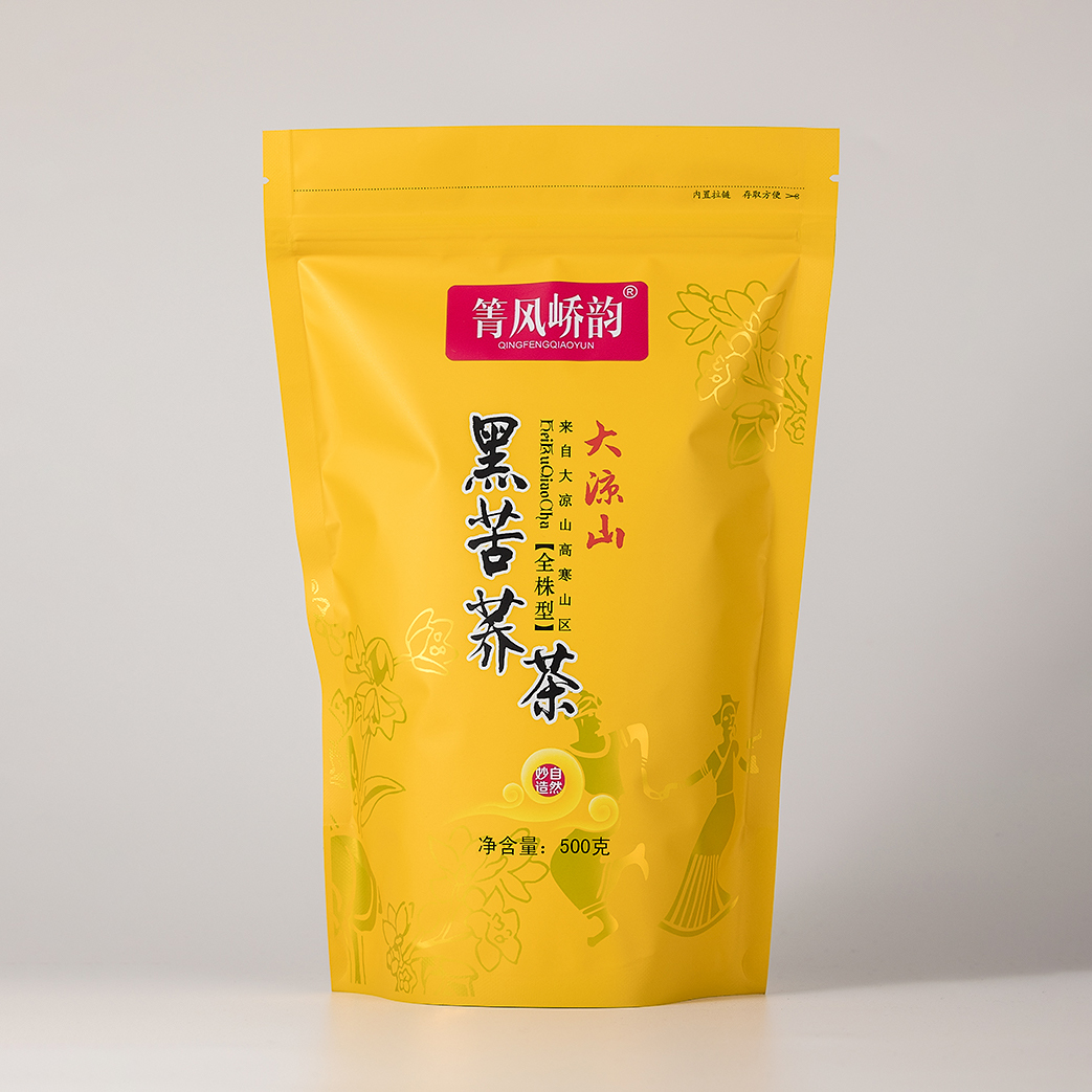 大凉山苦荞茶500gx3袋装箐风峤韵四川黑荞麦茶全株茶麦香冲泡饮茶 - 图3