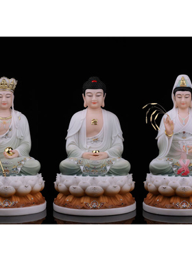 汉白玉全堂佛佛祖观音地藏弥勒佛