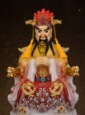 汉白玉广济龙五爷家用供奉摆件