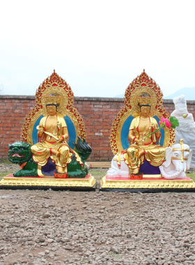 厂家直销树脂文殊普贤佛像摆件