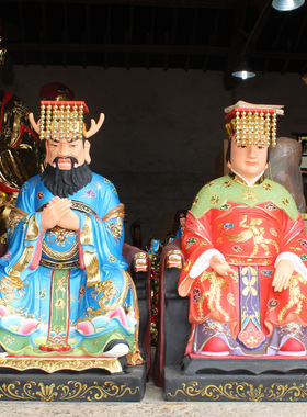 树脂玻璃钢彩绘四海龙王寺庙摆件