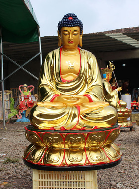 树脂玻璃钢释迦牟尼佛寺庙摆件