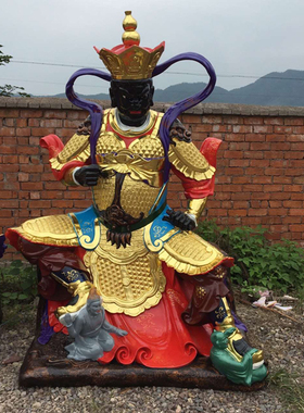 坐像四大天王树脂寺庙摆件