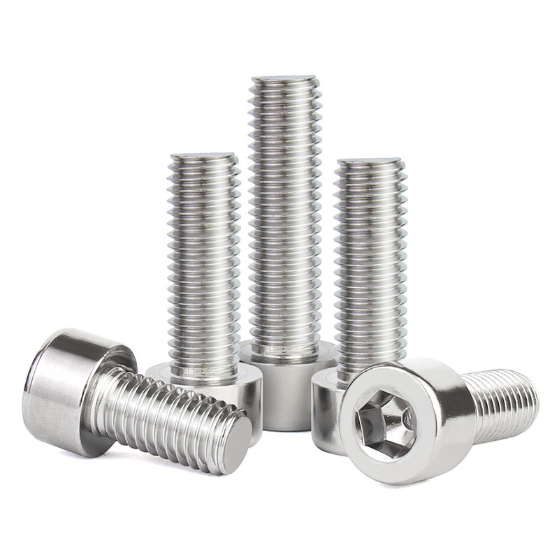 304/316光滑面圆柱头内六角螺丝钉光头无滚花螺栓钉M2M3M5M6M8mm - 图1