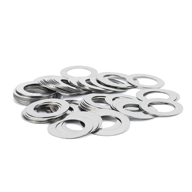 304 stainless steel ultra-thin gasket thickness 0.1/0.2/0.3/0.5mm metal gap flat pad adjustment circular gasket