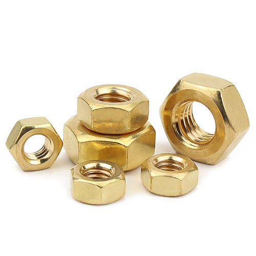 国标纯黄铜螺帽全铜六角螺母螺丝帽M1M2M3M4M5M6M8M10M12M16M20mm - 图2