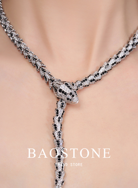 S925银灵蛇项链女轻奢小众