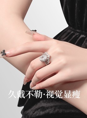 宝斯顿经典鸽子蛋戒指百搭女钻戒