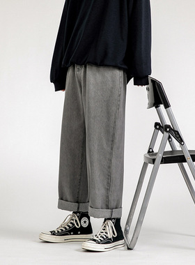 拉链开襟长裤春季新款潮牌复古