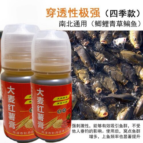 买1送1钓鱼小药大麦红薯膏果酸鲫鲤鱼黑坑野钓鱼饵添加剂渔具用品 - 图1
