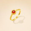Saturday Blessing 5g pure gold agate ring for women