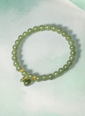 周六福金镶玉和田玉福袋手串