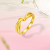 Saturday blessing gold 5d hard gold ring pricing women's twist ring Mobius plain ring birthday gift