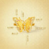 Saturday Fortune Gold Inlaid Diamond Ring Women's Intangible Cultural Heritage Series Song Brocade Pure Gold Butterfly Ring as a Holiday Gift