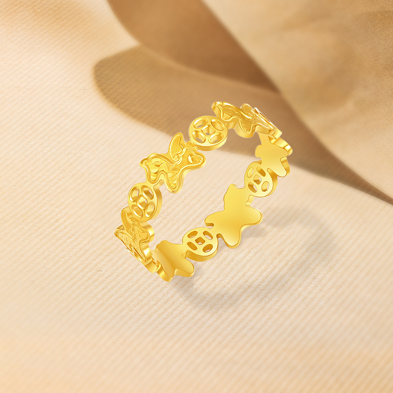 Saturday Fortune Gold 5G-denominated pure gold good luck ring that makes money immediately and is a holiday gift for the Year of the Horse.