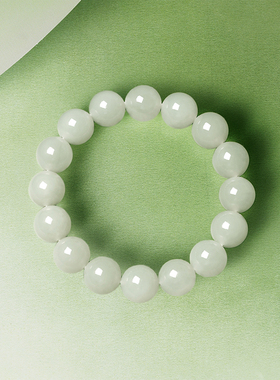 周六福玉石江上清风手串