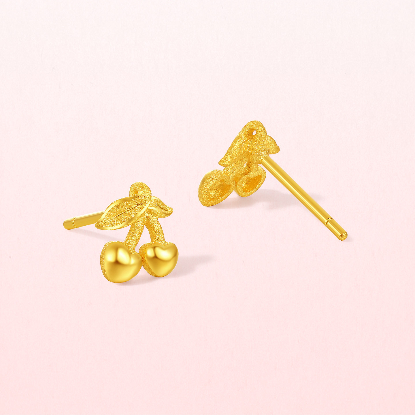 周六福黄金计价5G足金耳钉可爱甜美金樱甜恋耳饰田园系列新年礼物,淘宝优惠券,粉丝福利购,淘宝优惠卷