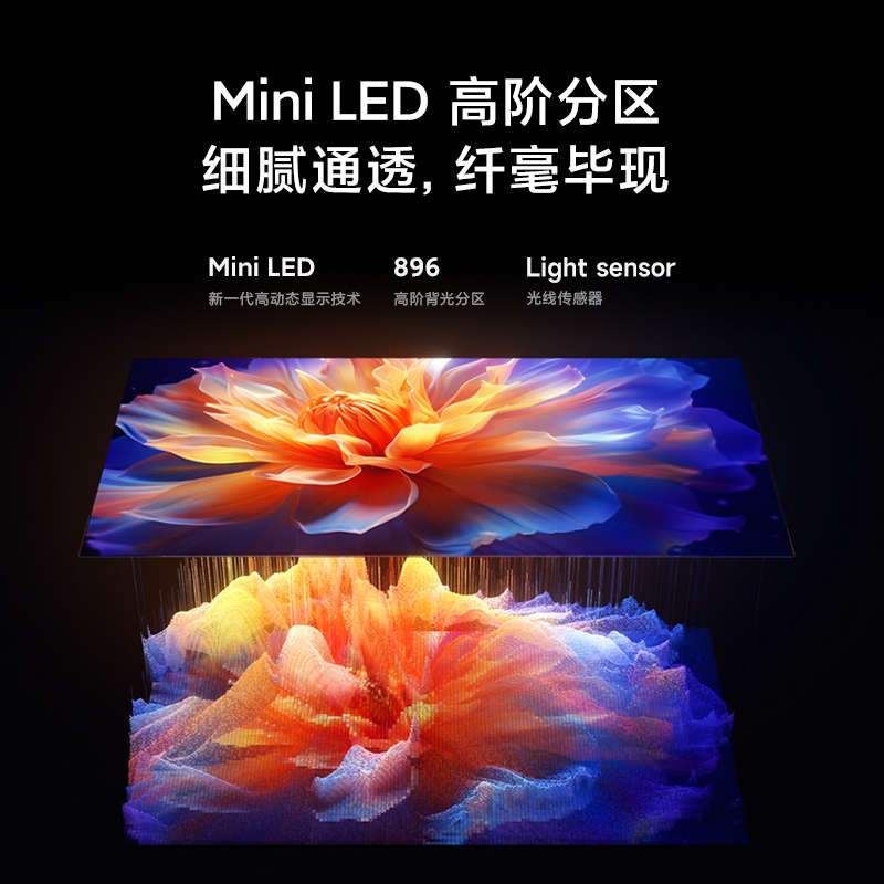 小米电视S Pro 65 MiniLED高分区 144Hz超高刷65英寸高清平板电视 - 图0