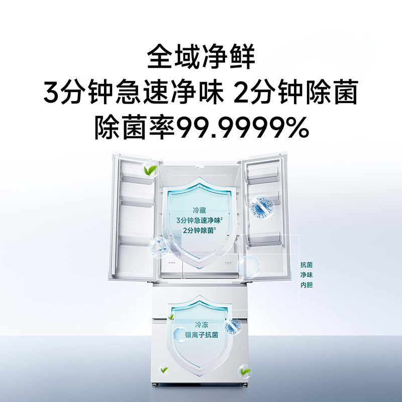 【自动制冰】小米米家Pro508L法式双系统除菌净味超薄平嵌冰箱