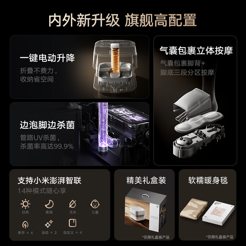 米家小米泡脚桶加热恒温家用杀菌全自动按摩洗脚盆电动折叠足浴器,淘宝优惠券,粉丝福利购,淘宝优惠卷