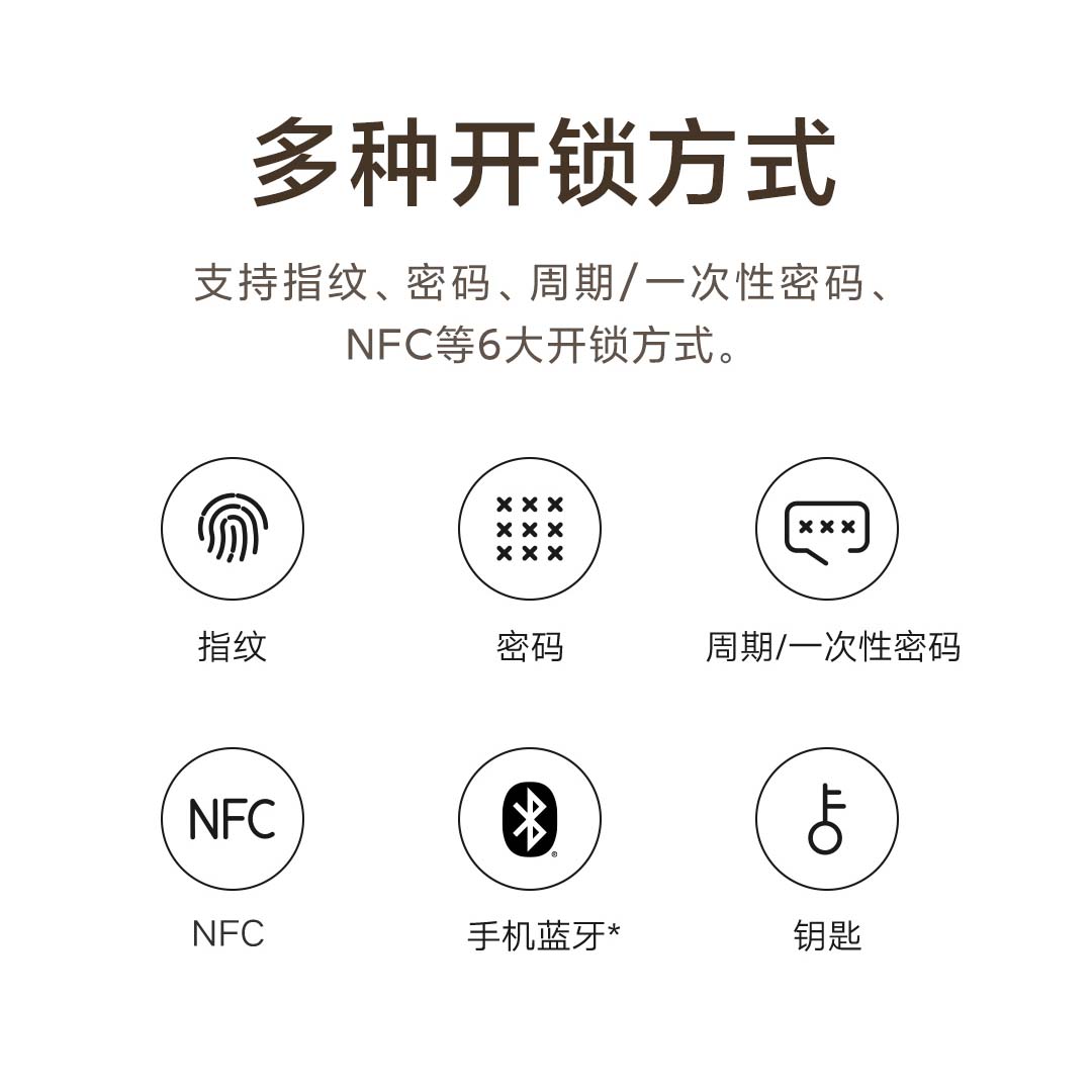 小米智能门锁E20WIFI版 指纹锁密码锁家用防盗门智能门锁电子门锁