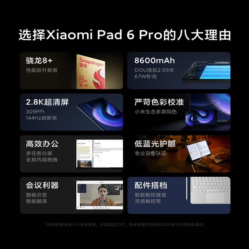小米平板6/6Pro全面屏平板电脑办公 2.8K144HZ高清平板学生办公娱乐小米官方旗舰店官网 - 图1