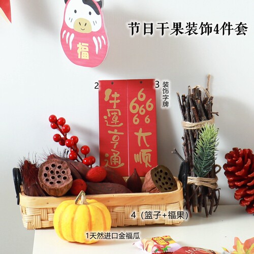 包邮天然干果套装 创意摆件装饰花干花 装饰家居DIY干果 摄影道具 - 图0