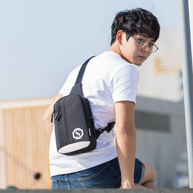 男ins潮小包男生单肩挎包斜挎包 山奇品一箱包男士包袋