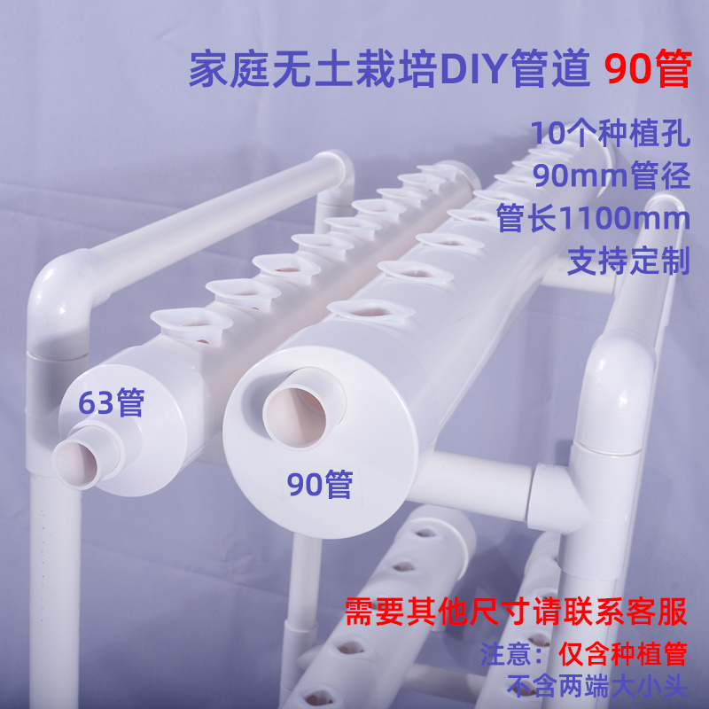 DIY无土栽培种植架家庭小学生作业PVC种植管阳台楼顶种菜架子_虎窝淘