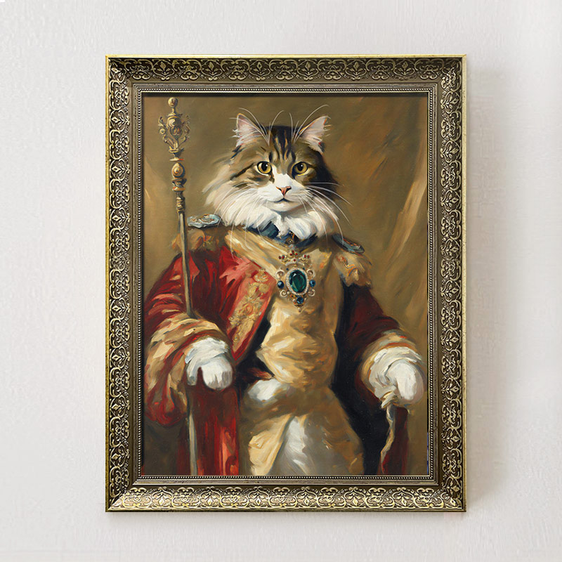上品印画定制 萌宠入油画宠物画像定制猫狗肖像画装饰画创意礼物