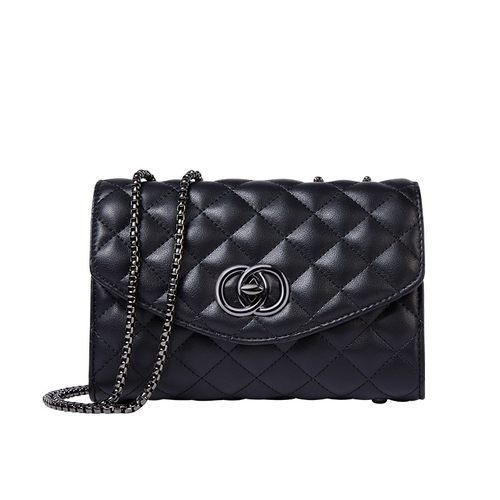 CHARFMX＆KIEZH女包2025新款小香风真皮链条包斜挎轻奢单肩菱格包 - 图3