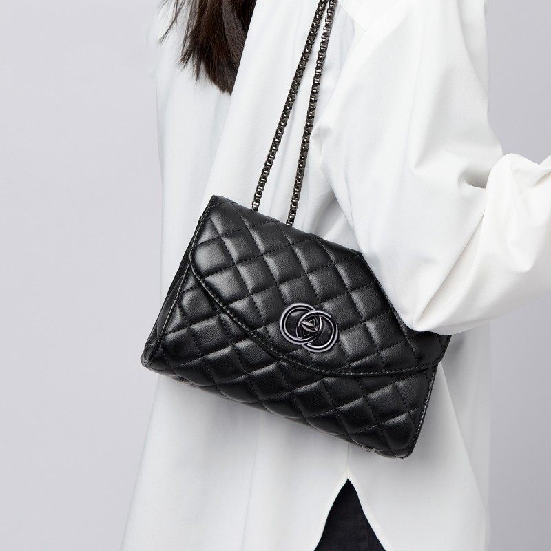 CHARFMX＆KIEZH女包2025新款小香风真皮链条包斜挎轻奢单肩菱格包,淘宝优惠券,粉丝福利购,淘宝优惠卷