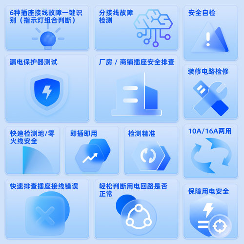 相位检测仪10A16A两用测漏电插座极性验房神器电工专用地线测试仪 - 图0