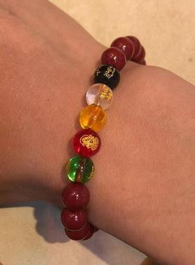 九华山朱砂手链 紫金砂帝王砂红砂 古风文玩饰饰品手串 厂家直销