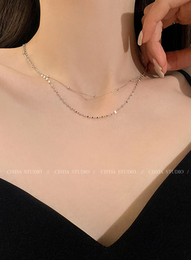 S925纯银项链女轻奢小众