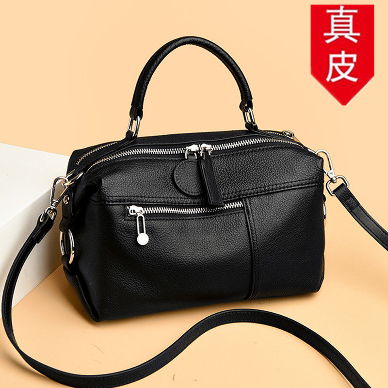 真皮手提包包女士2025新款秋冬植鞣皮大容量波士顿包高级感斜挎包,淘宝优惠券,粉丝福利购,淘宝优惠卷