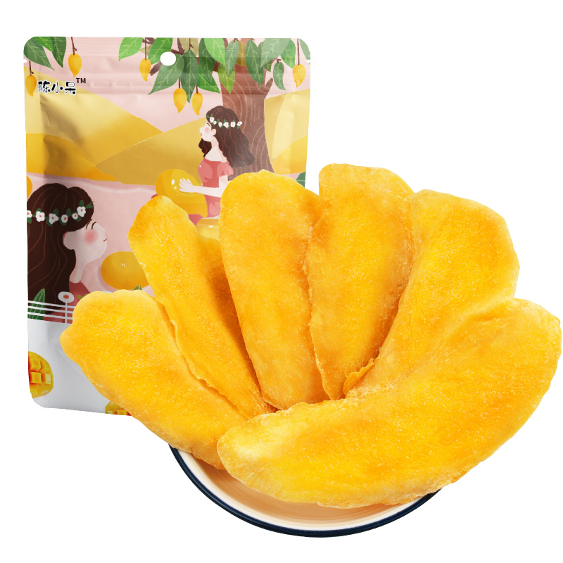 小呆呆零食店网红芒果干112g*2袋水果干果脯蜜饯办公室零食小吃休闲食品整箱3