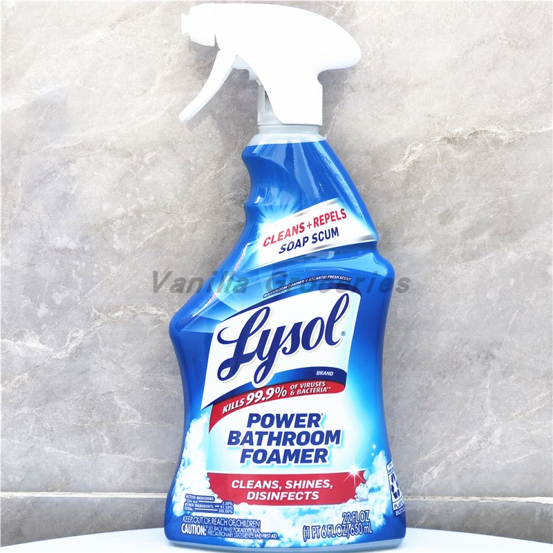 Lysol Power Bathroom Foamer美国莱苏浴室消毒水污渍瓷砖清洁剂 - 图0