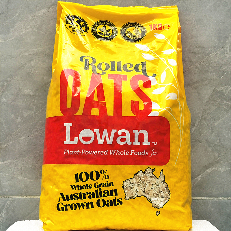 1kg LowanQuick Rolled Oats澳大利亚乐碗无添加全燕麦快熟燕麦片 - 图0
