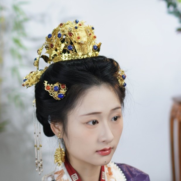 稷氏小筑 明华 汉服发冠古风婚嫁发钗簪子头饰套装明制狄鬓发饰,淘宝优惠券,粉丝福利购,淘宝优惠卷