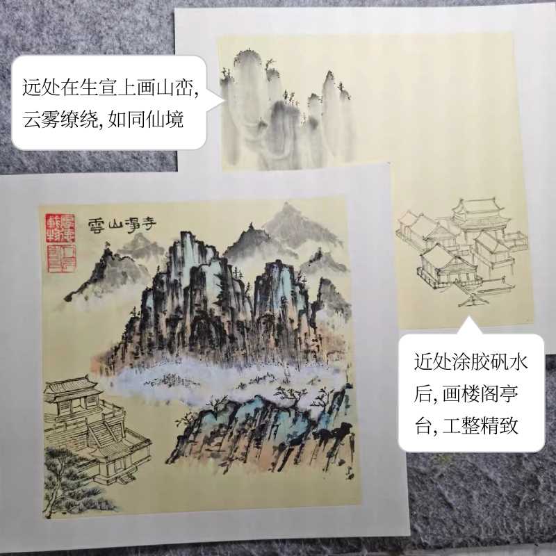 胶矾水/透胶液/胶粒/矾粒/胶矾液工笔画国画补漏矾矿物颜料用胶-图0